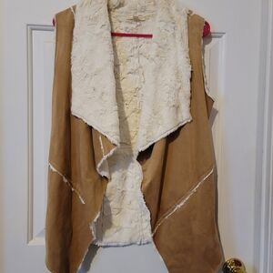 Double Zero Tan and Cream Vest